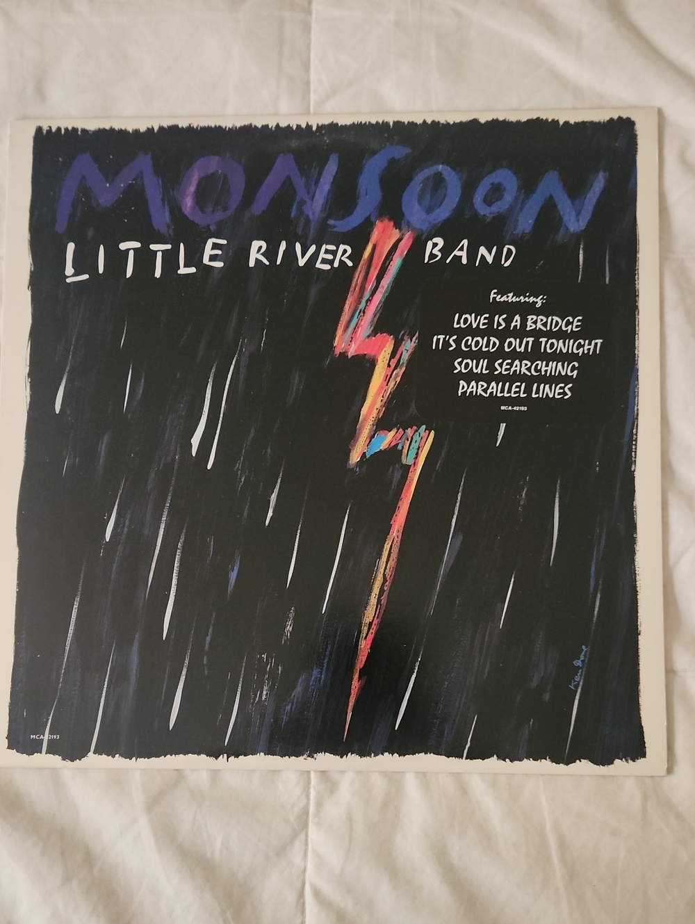 Monsoon - Little River Band Album Cover - NEVER PLAYED DJ COPY EX Hype Sticker!